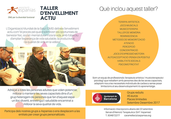Més informació sobre l'article Taller d’Envelliment Actiu