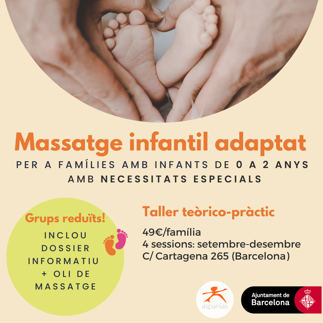 Més informació sobre l'article Taller: Massatge infantil adaptat per a infants de 0 a 2 anys amb necessitats especials