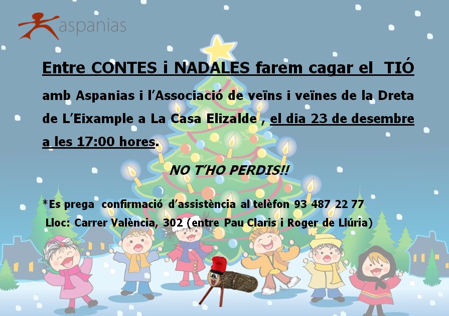 Més informació sobre l'article Vine a cagar el Tió amb nosaltres a la Casa Elizalde